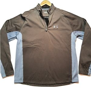 Under Armour Mens  1/4 Zip Pullover Sweater Size Medium Brown